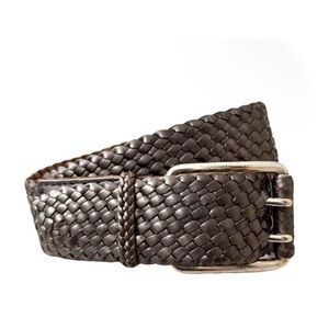Michael Kors Wide Woven Braided Leather